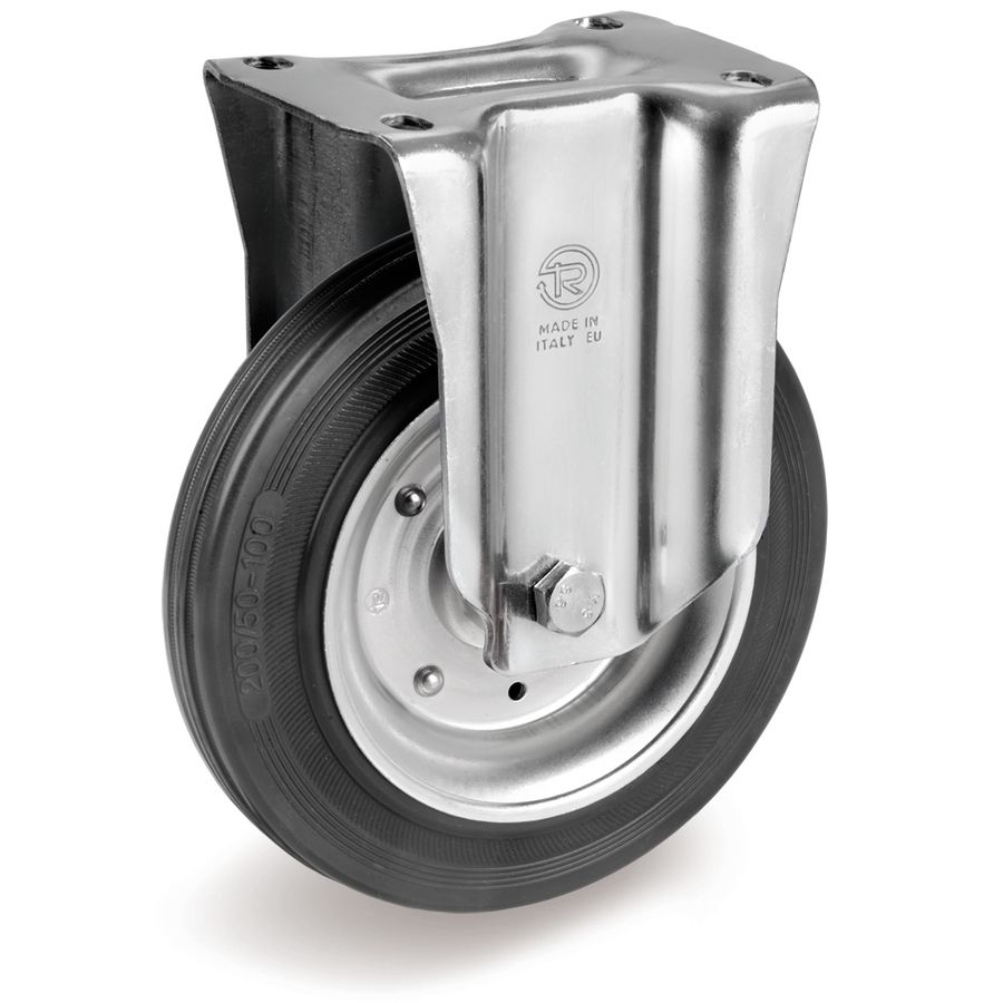 Колесо Tellure Rota 535912 неповоротное, диаметр 160мм, грузоподъемность 180кг промышленное неповоротное колесо longway