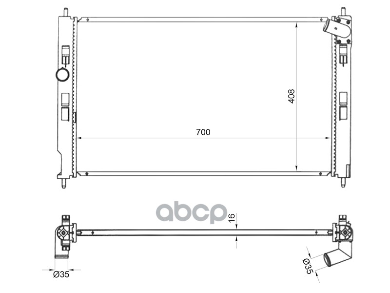

Радиатор Mitsubishi Asx 10-16/Lancer X 07-16/Outlander 12-/Rvr 10- 2.0,2.4,1.8,1.6,3.0 Sat