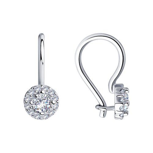 

Серьги из серебра ЯХОНТ Золотой 243819, фианит, 243819