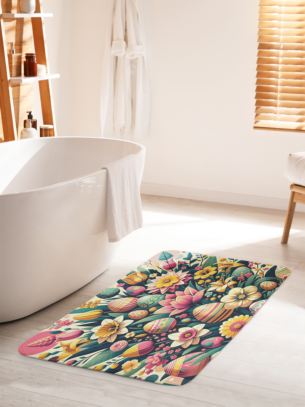

Коврик для ванной туалета душа JoyArty "Пасхальный букет", bath_sd3117_60x100