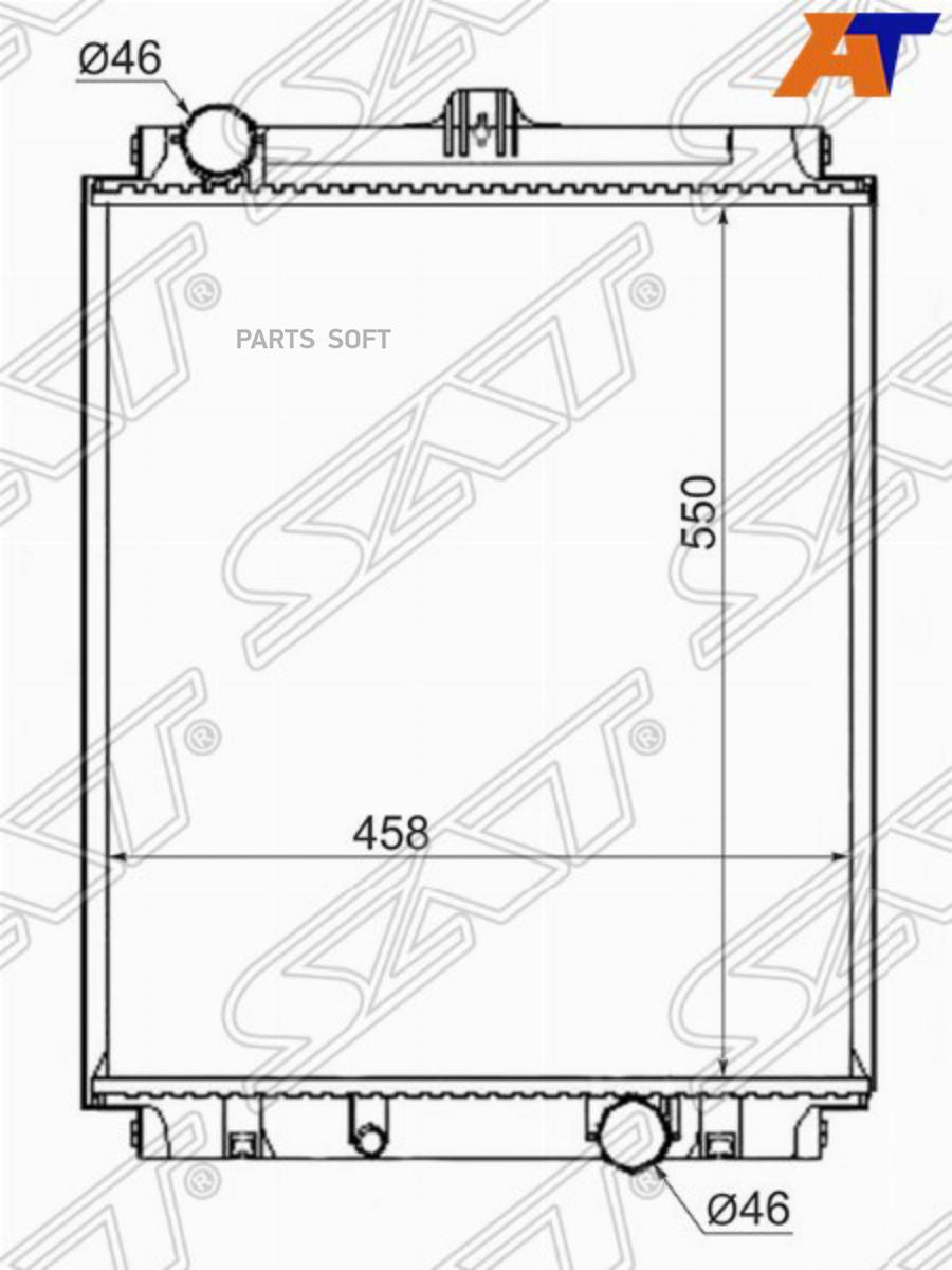 

Радиатор Mitsubishi Canter 4d30/4d34t/4d35/4d36 4m40 93- #51#/#53##43#/#44# 550mm Sat арт.