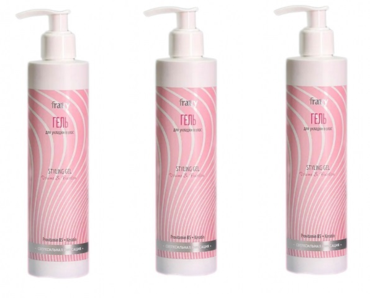 

Гель для укладки волос Fratty Сильная фиксация 250 мл 3 шт, Сильная фиксация