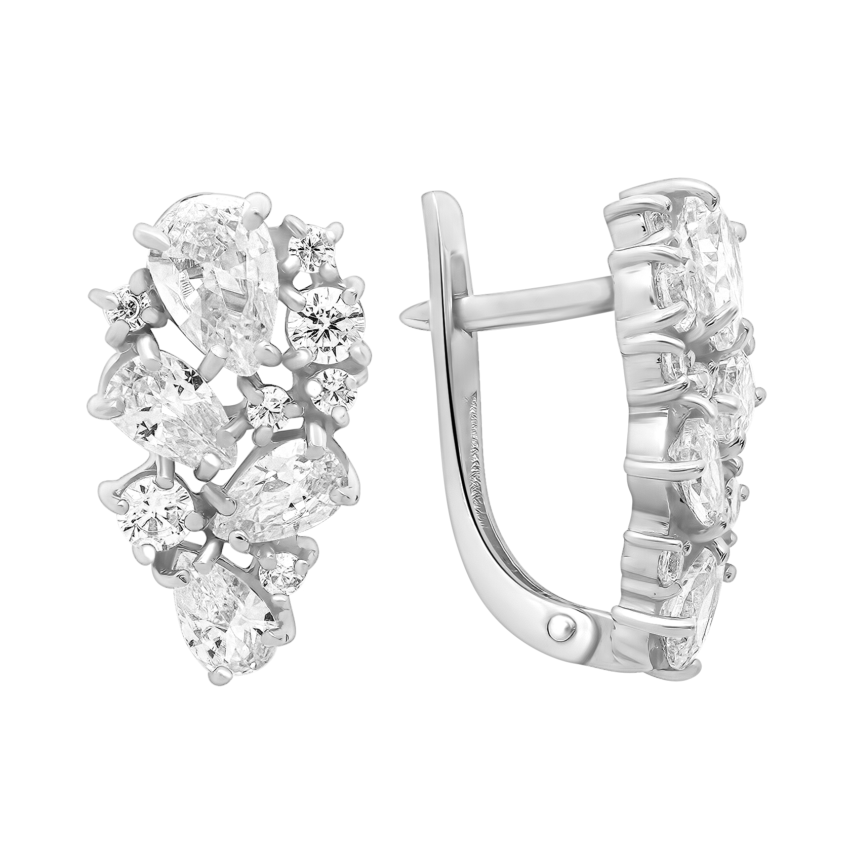 

Серьги из серебра ЯХОНТ Золотой 2724505, фианит, 2724505