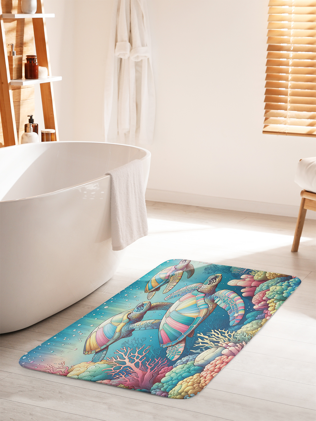 

Коврик для ванной туалета душа JoyArty "Семейство черепах", bath_sd3150_60x100