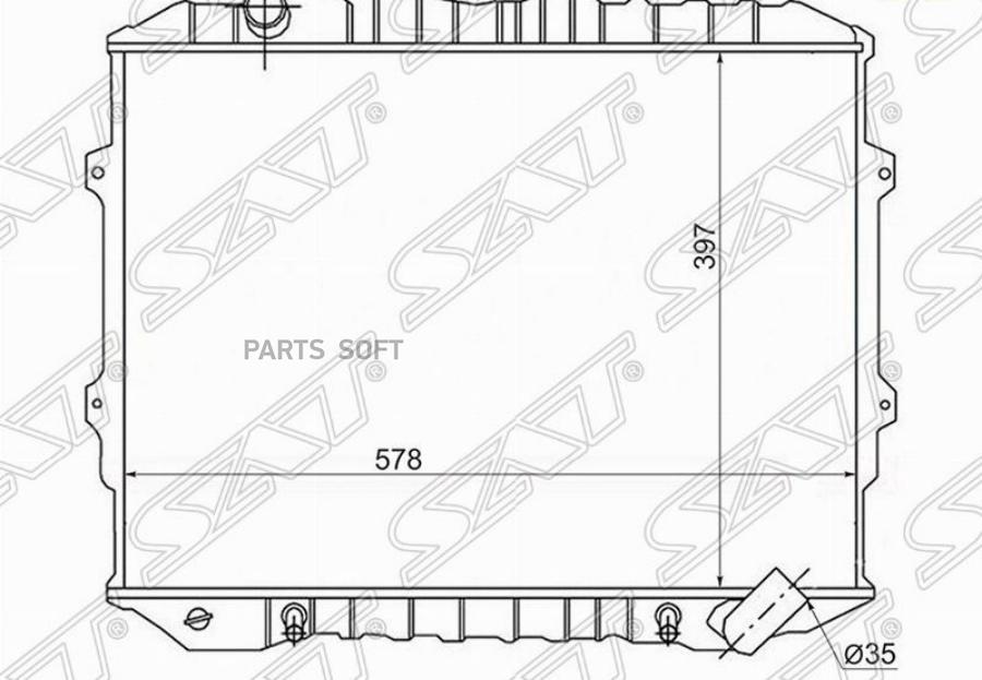 

Радиатор Mitsubishi Pajero 2.3td/2.5td 86-91/Hyundai Galloper 2.5td 91-98 Sat арт. MC0007-