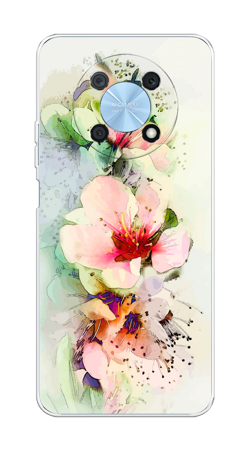 

Чехол на Huawei Nova Y90 "Нежные цветы", Зеленый;розовый, 6109350-2