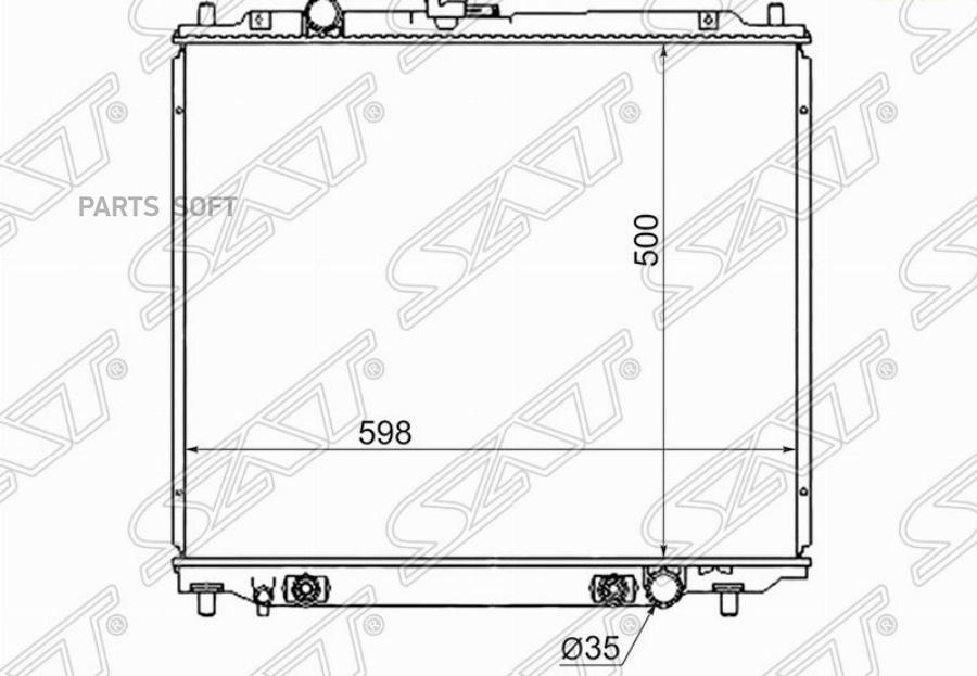 

Радиатор Mitsubishi Pajero 2.8 4m40 91-99 Diesel Левый Руль Sat арт. MC0006-2.8-L