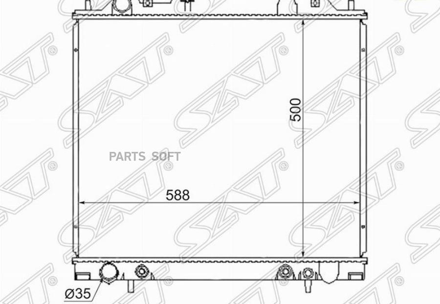 

Радиатор Mitsubishi Delica L400/Space Gear 94-06 3,0 4g64/4d56 Sat арт. MC0005-3R