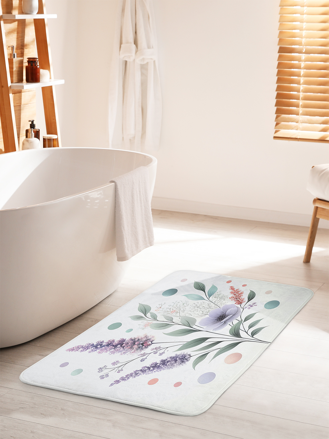 

Коврик для ванной туалета душа JoyArty "Полевой букет", bath_sd3292_60x100