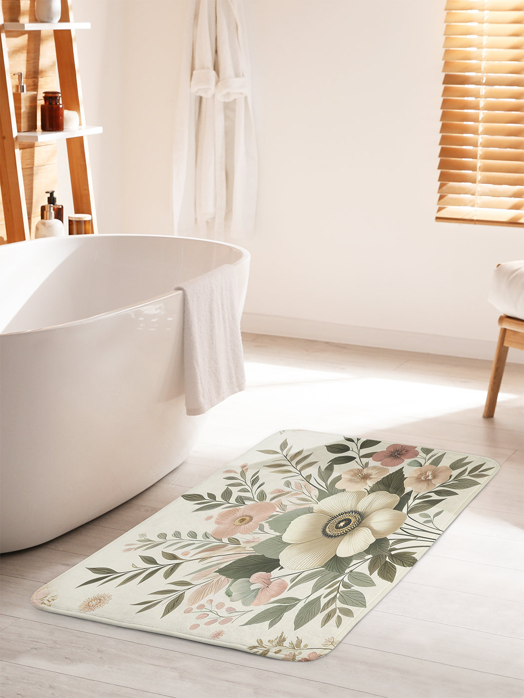 

Коврик для ванной туалета душа JoyArty "Композиция цветов", bath_sd3390_60x100