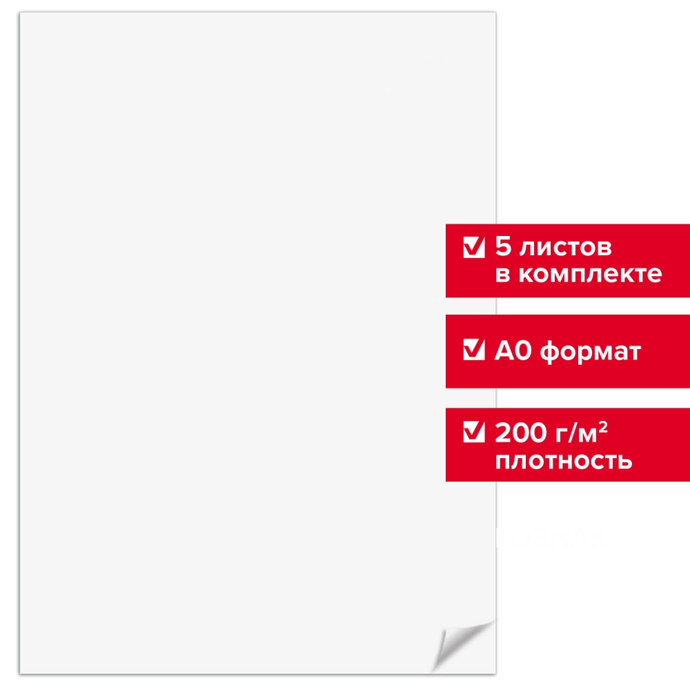 

Ватман формат А0 (1200 х 840 мм) (126310)