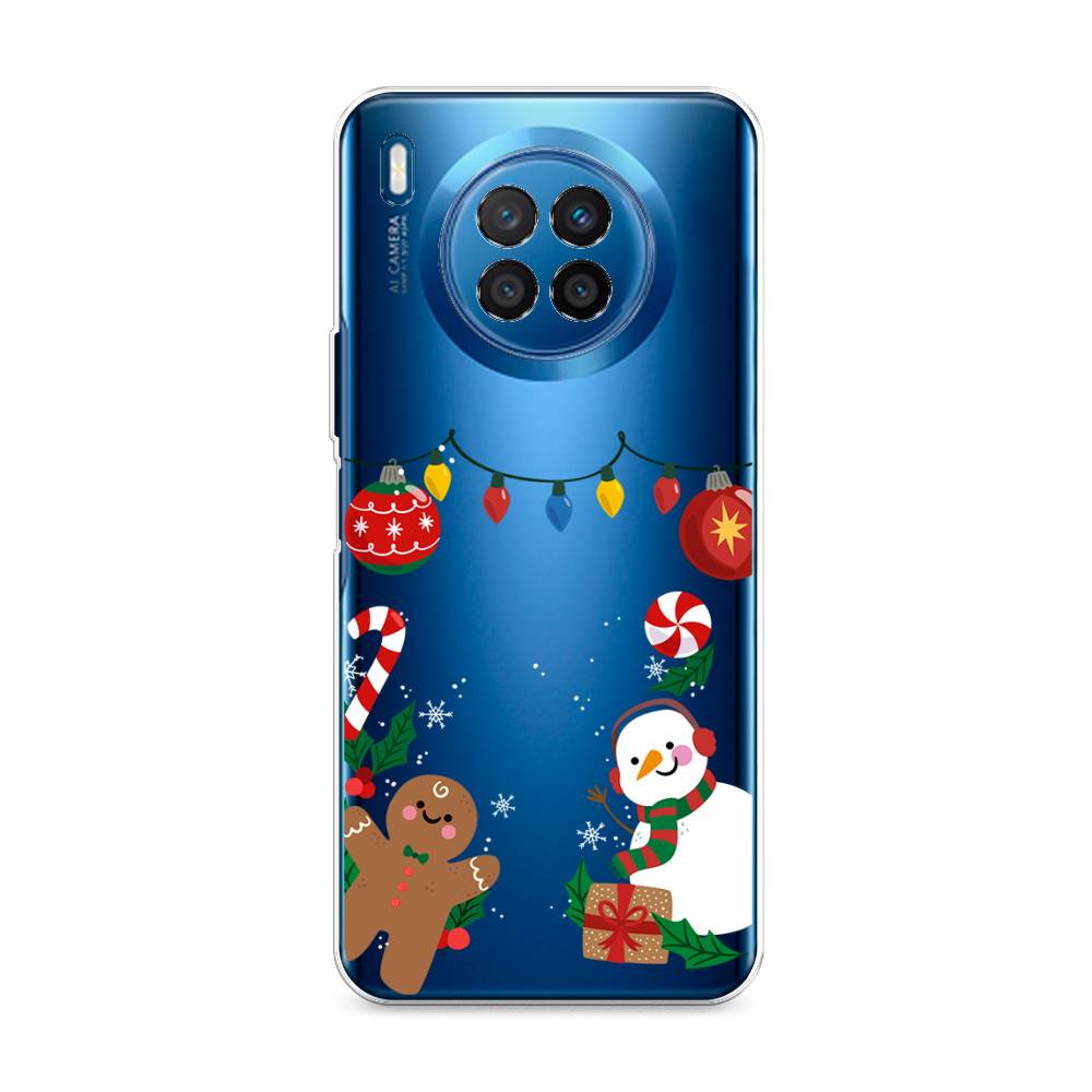 

Чехол для Huawei Nova 8i/Honor 50 lite "Новогоднее настроение", Коричневый;красный;зеленый, 6106350-5