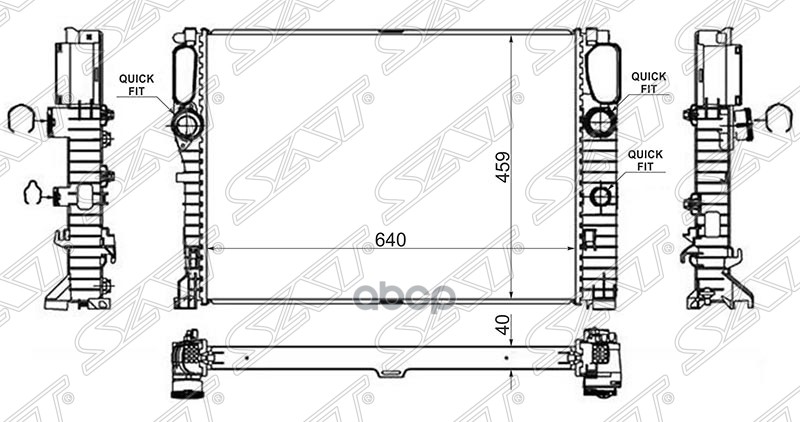 

Радиатор Mercedes W211/W219 02- Sat арт. MB0011-D