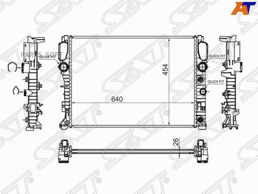 

Радиатор Mercedes E-Class W211 2.0/2.0d/2.2d/2.3/2.4/2.8/3.0/3.2/3.5 02-10/Cls-Class W219