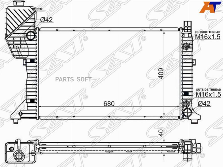 

Радиатор Mercedes Sprinter 208d/214/308d/310d/312d/314/408d/410d/412d/414 95-06 Sat арт. M