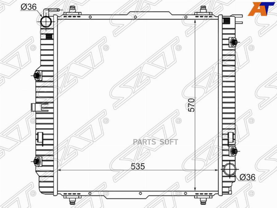 

Радиатор Mercedes G-Class W463 89- Sat арт. MB0005-G