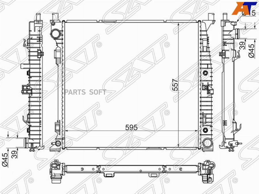 

Радиатор Mercedes M-Class W166 11-/Gl X166 12- Sat арт. MB0005-11