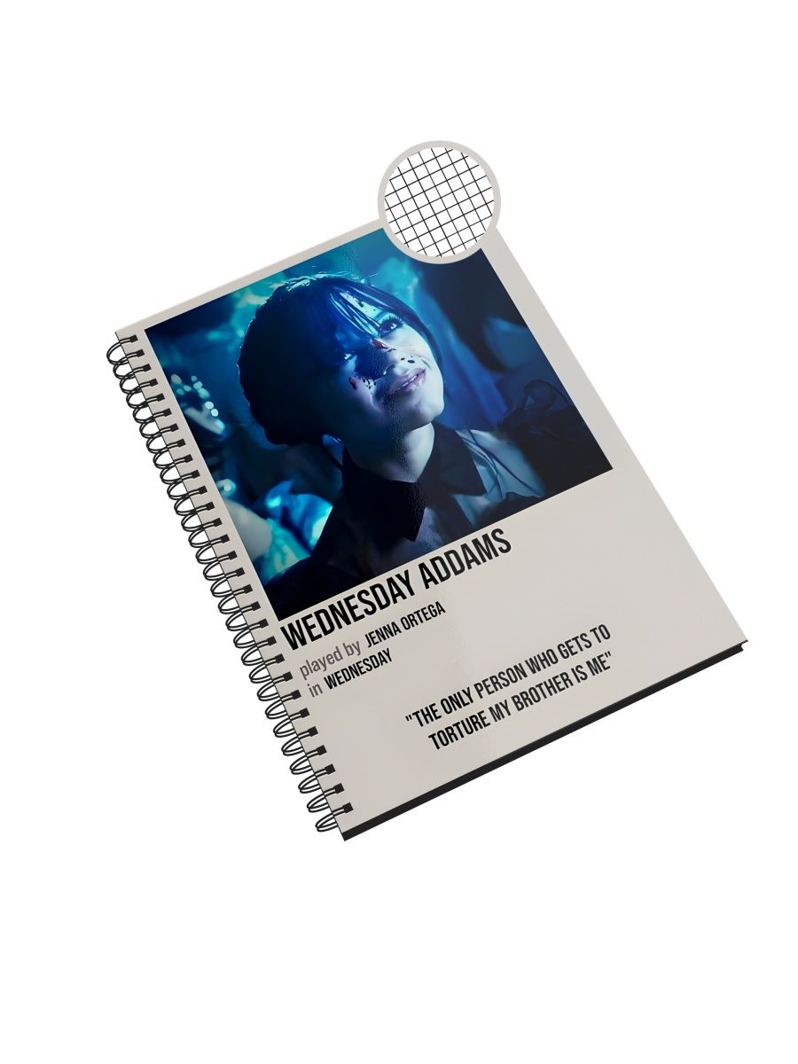 

Блокнот Каждому Своё "Wednesday/Уэнсдей" NP-SRWN17-A4/2 A4 48л в клетку, NP-SRWN17-A4/2