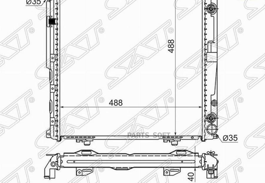 

Радиатор Mercedes E-Class W124 2.0/2.2 92-95 Sat арт. MB0002-1