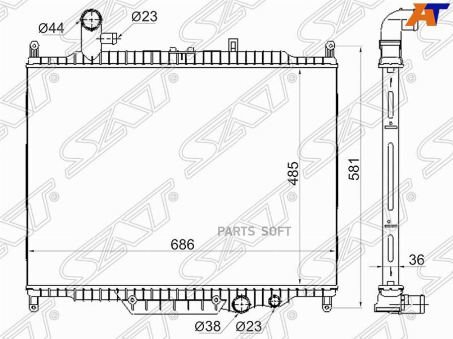 

Радиатор Land Rover Discovery Iv 3.0d 09- Sat арт. LR0005-3.0D