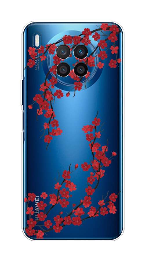 

Чехол на Huawei Nova 8i "Красная сакура", Красный;черный, 6106350-2