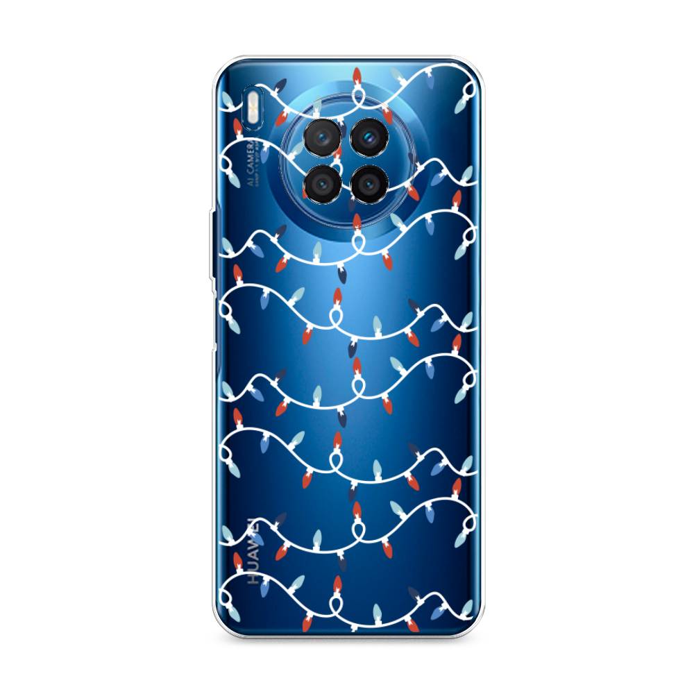 

Чехол для Huawei Nova 8i/Honor 50 lite "Разноцветная гирлянда", Белый;красный;синий, 6106350-5