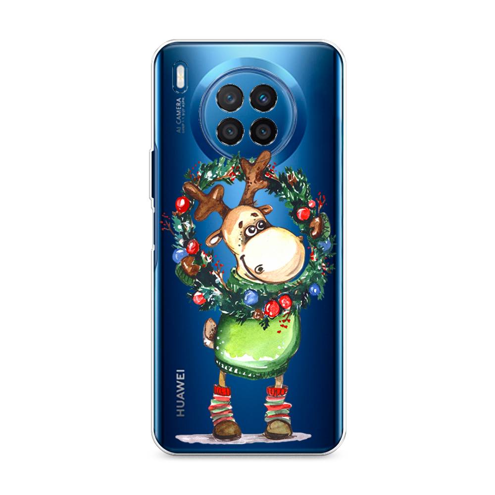 

Чехол для Huawei Nova 8i/Honor 50 lite "Олень с новогодним венком", 6106350-4