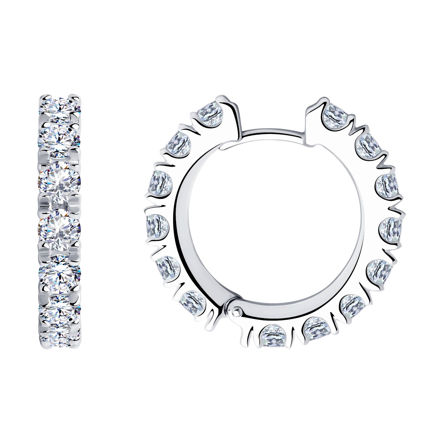 

Серьги конго из серебра ЯХОНТ Золотой 2703568, фианит, 2703568
