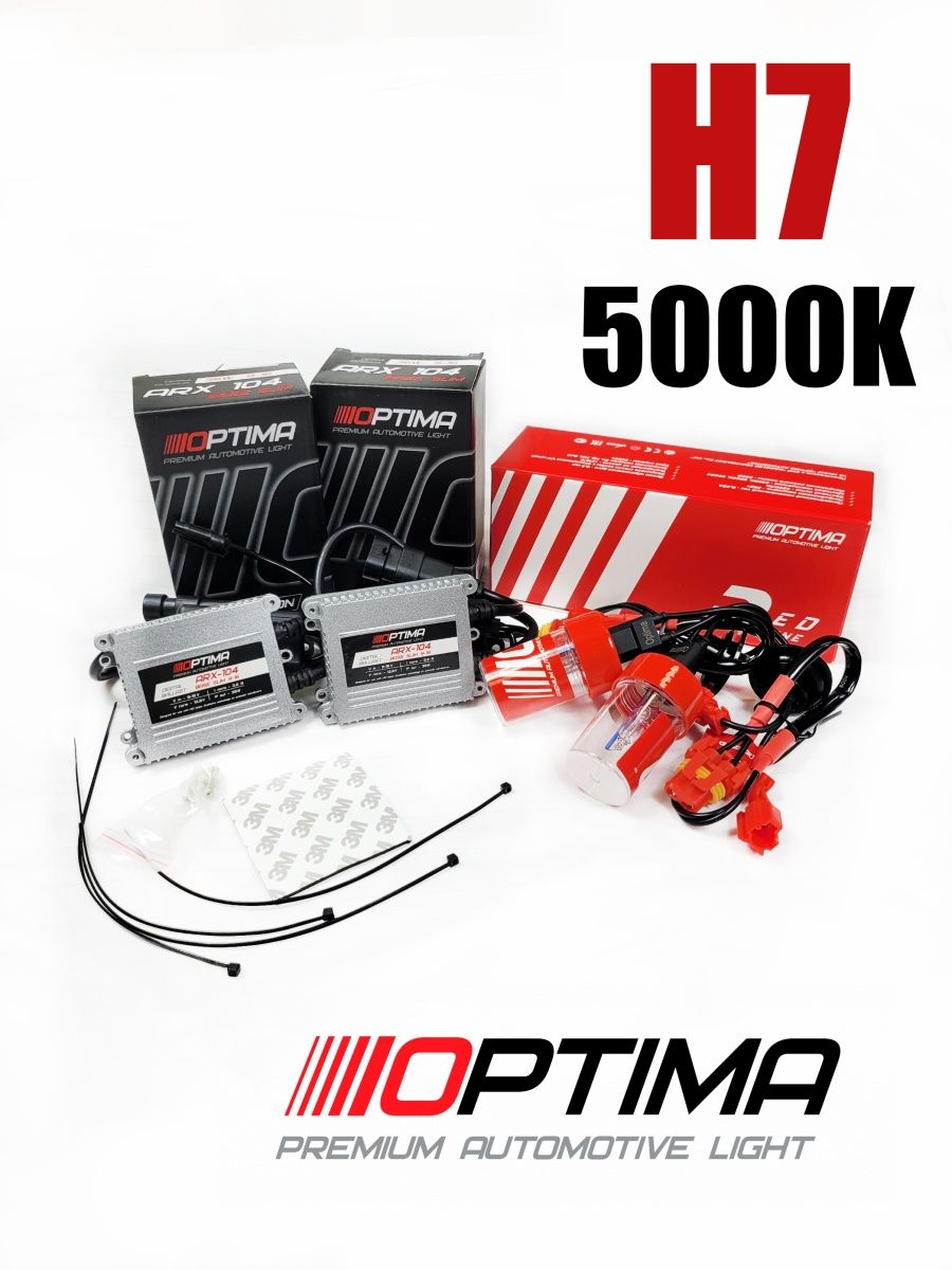 Комплект Ксенона Optima H7 5000k Red Line Slim 35W