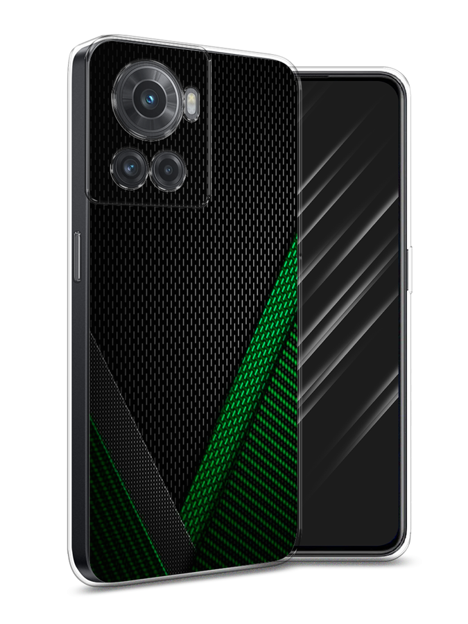 

Чехол Awog на OnePlus 10R / ВанПлас 10R "Зеленый карбон", Разноцветный, 152950-3