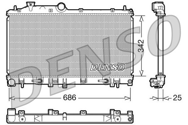 

Радиатор 342x686 Denso DRM36005