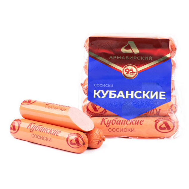 

Сосиски Армавирский мясоконсервный комбинат Кубанские вареные 500 г