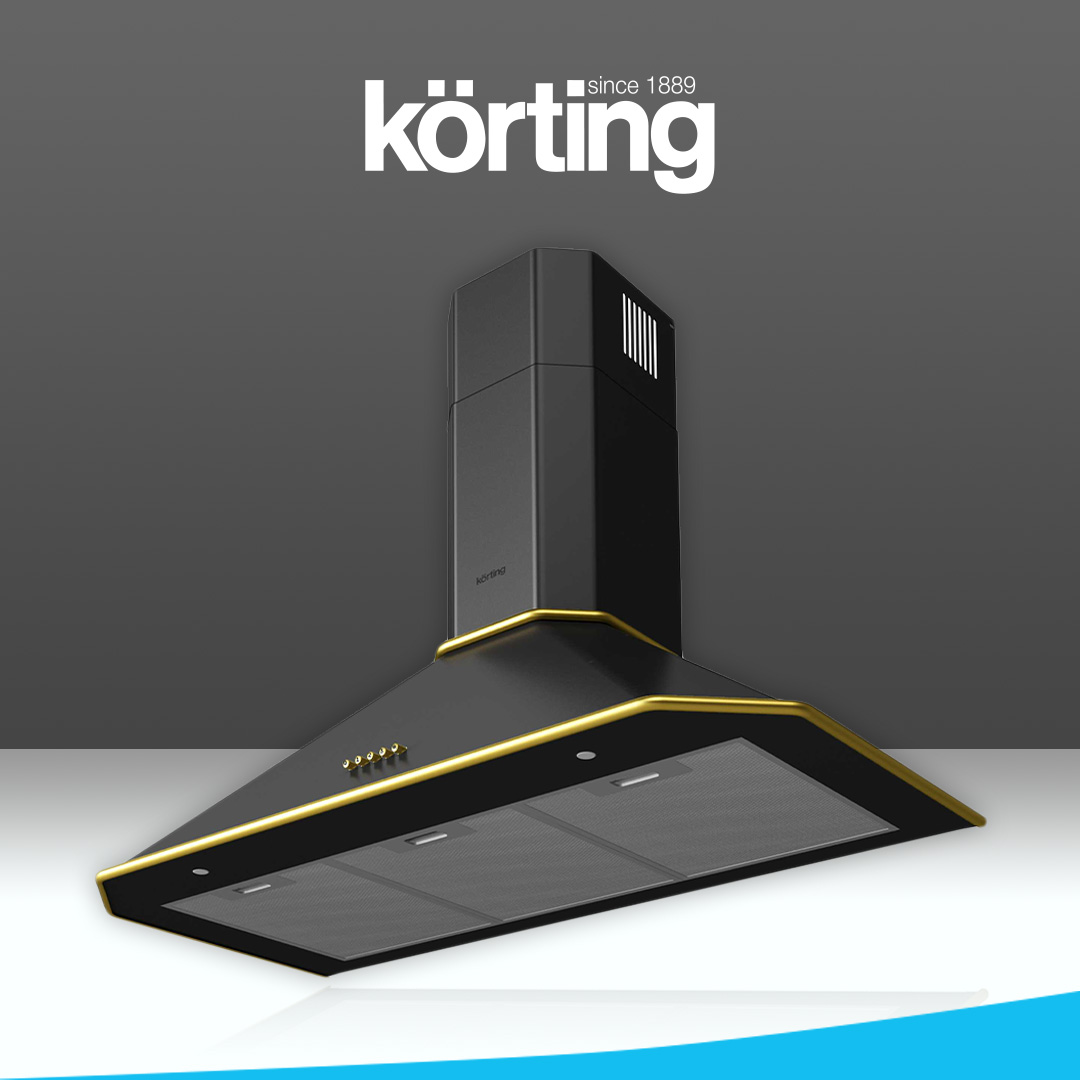 Вытяжка настенная Korting KHC 9839 RGN черный вытяжка кухонная korting khc 9737 xgn