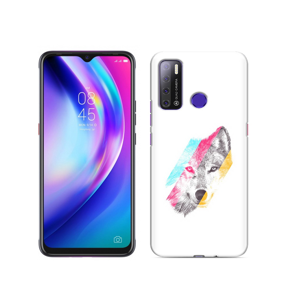 

Чехол MyPads Tocco для Tecno Pouvoir 4 волк градиент, Прозрачный, Tocco