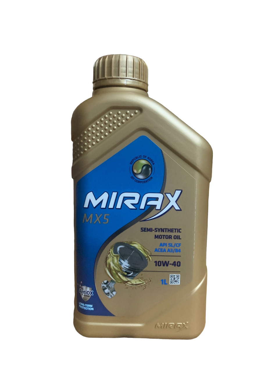 Моторное масло MIRAX MX5 SAE 10W-40, API SL/CF, ACEA A3/B4 Полусинтетическое 1 л