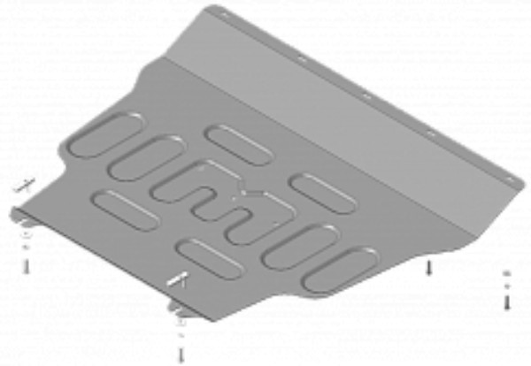 

мотодор защита двигателя, кпп coolray v-1,5 (2020-) (2 мм, сталь) motodor.74201, Черный, motodor.74201