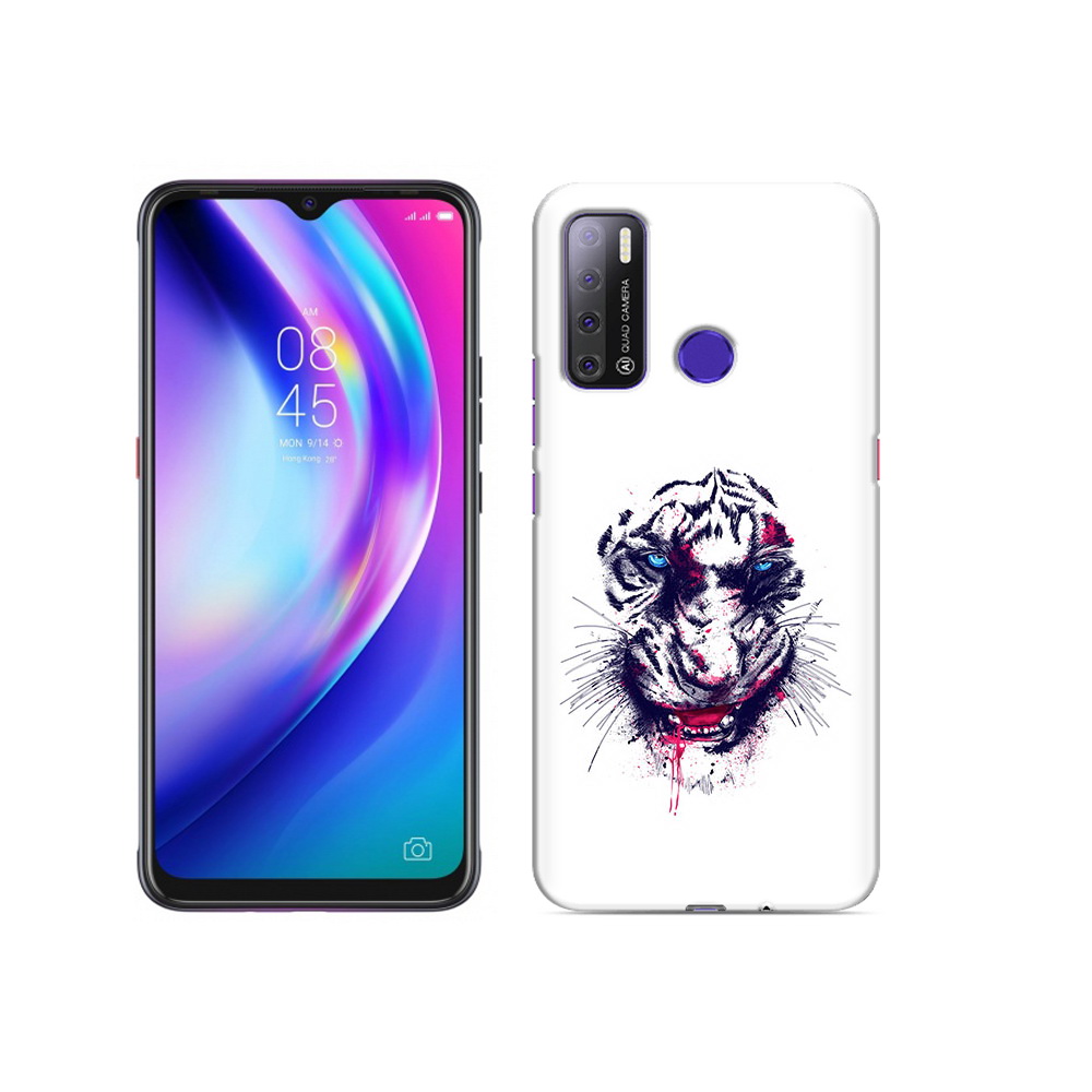 

Чехол MyPads Tocco для Tecno Pouvoir 4 безумный тигр, Прозрачный, Tocco