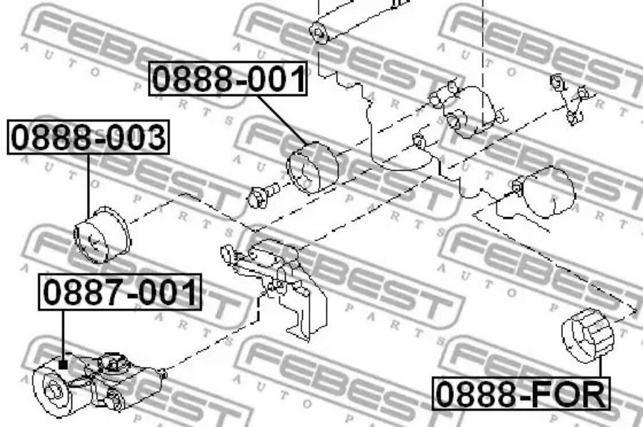 0888-003_ролик обводной ремня ГРМ! Subaru Impreza/Legacy 1.6-2.0T 97>