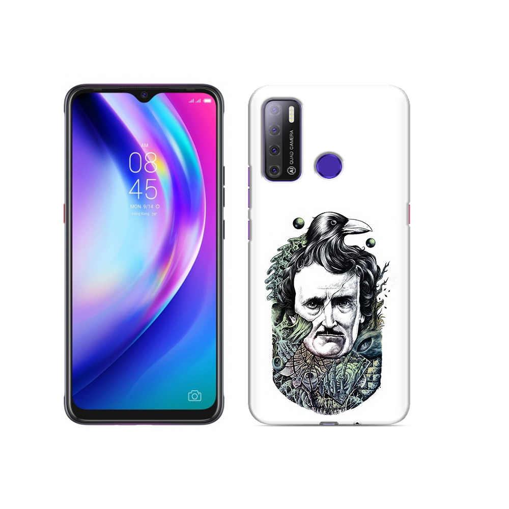 

Чехол MyPads Tocco для Tecno Pouvoir 4 Эдгар Аллан с вороном, Прозрачный, Tocco