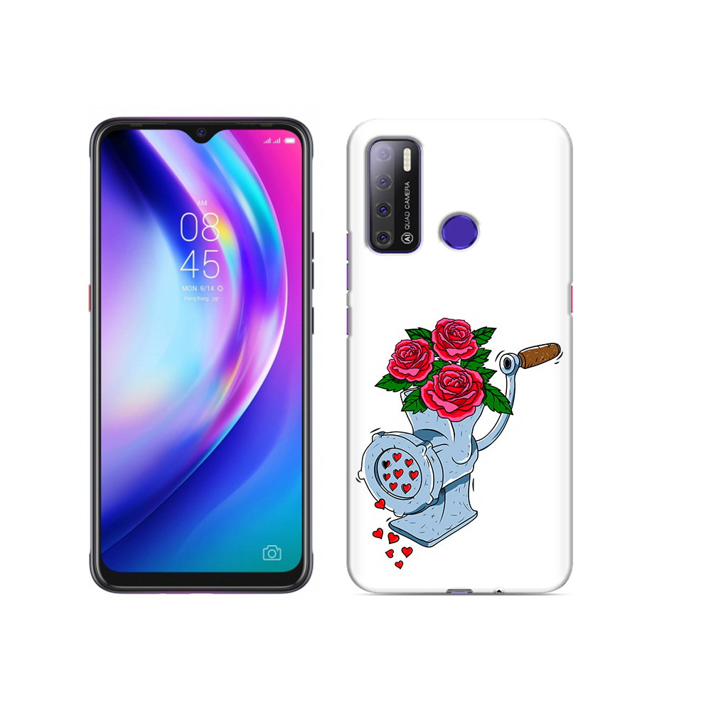

Чехол MyPads Tocco для Tecno Pouvoir 4 Цветочные сердца, Прозрачный, Tocco