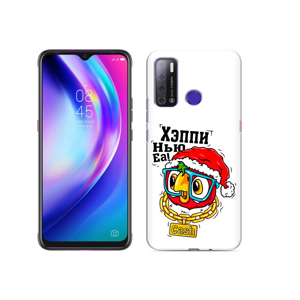 

Чехол MyPads Tocco для Tecno Pouvoir 4 Хэппи нью еа, Прозрачный, Tocco