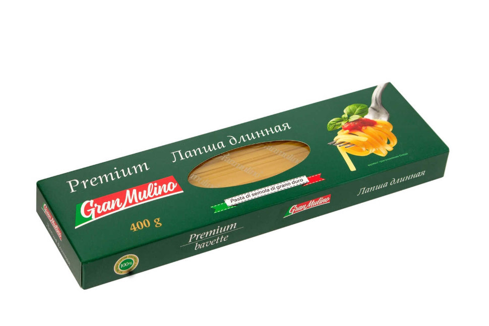 Макароны Granmulino Премиум Лапша длинная, 400 г * 6 шт