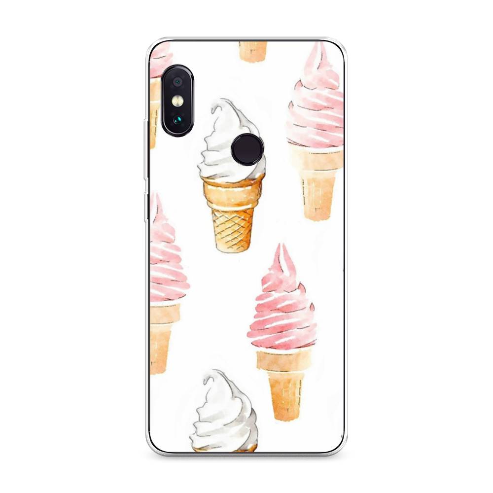 фото Силиконовый чехол "нарисованное мороженое" на xiaomi redmi note 5 awog
