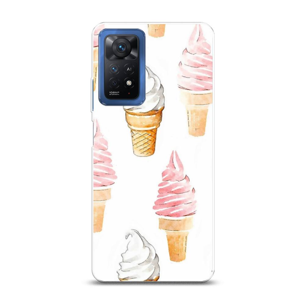 фото Силиконовый чехол "нарисованное мороженое" на xiaomi redmi note 11 pro awog