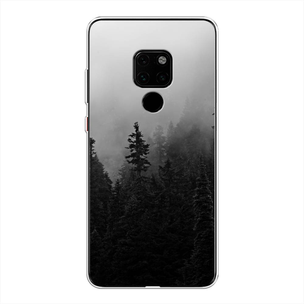 

Чехол на Huawei Mate 20 "Туманный лес", Серый;черный, 66850-2