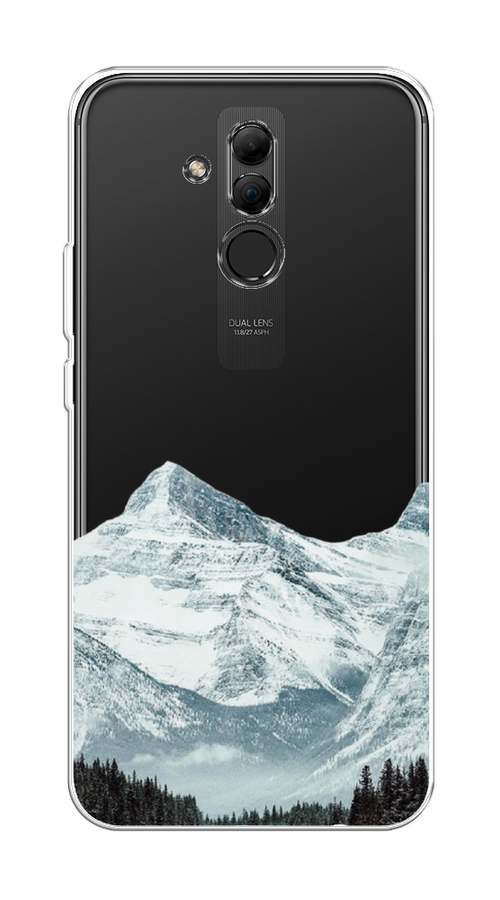 

Чехол на Huawei Mate 20 Lite "Горы арт 1", Белый;зеленый, 66650-2