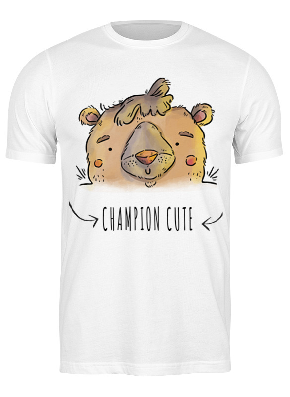 

Футболка мужская Printio Bear here белая M, Белый, Bear here