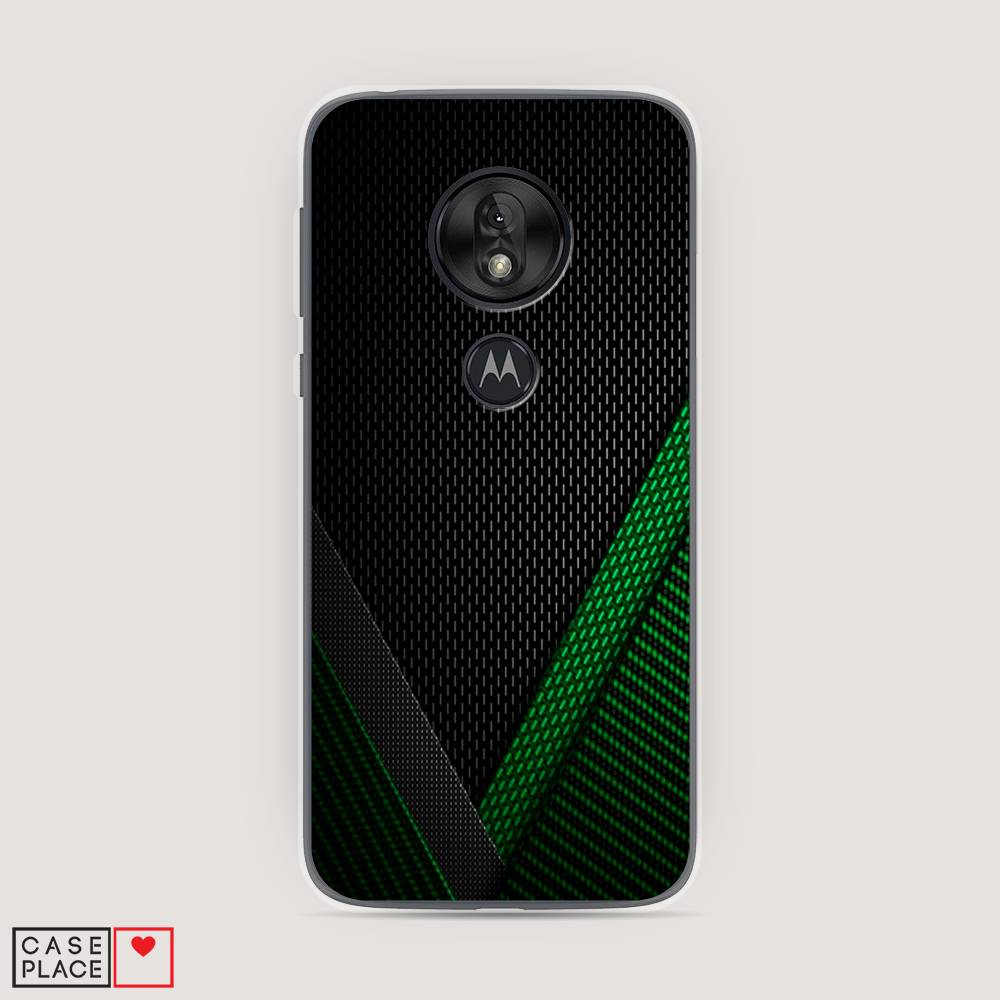 

Чехол Awog на Motorola Moto G7 Play / Моторола Мото G7 Плэй "Зеленый карбон", Разноцветный, 241250-3