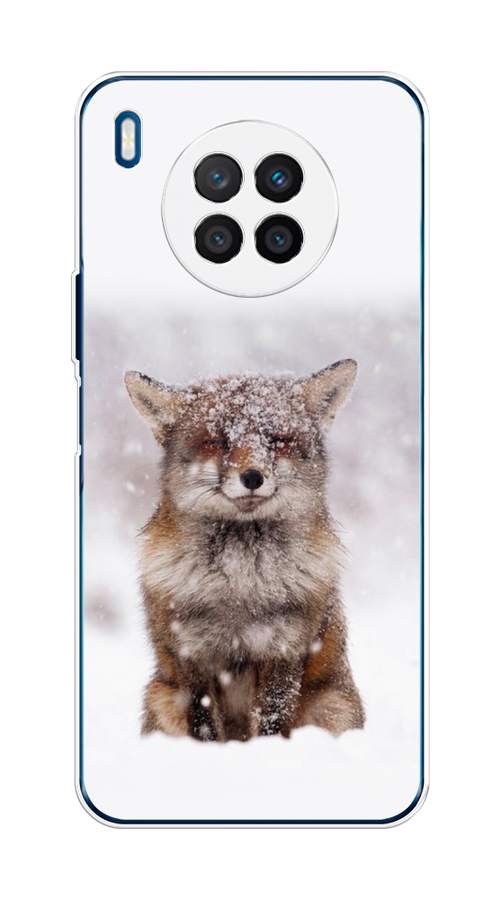 

Чехол на Huawei Nova 8i "Зимняя лиса", Белый;серый;коричневый, 6106350-1
