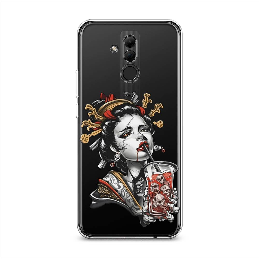 

Чехол на Huawei Mate 20 Lite "Опасная гейша", Красный;черный;серый, 66650-4